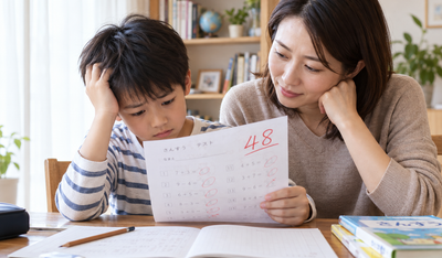 小学生のテストで50点以下を取ったら?原因の見つけ方と点数を上げる家庭での対策