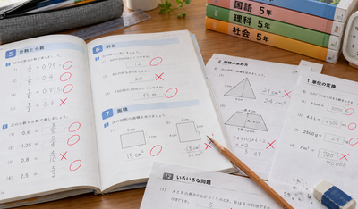 小5算数のつまずき対策！単元別の原因と家庭でできる克服法